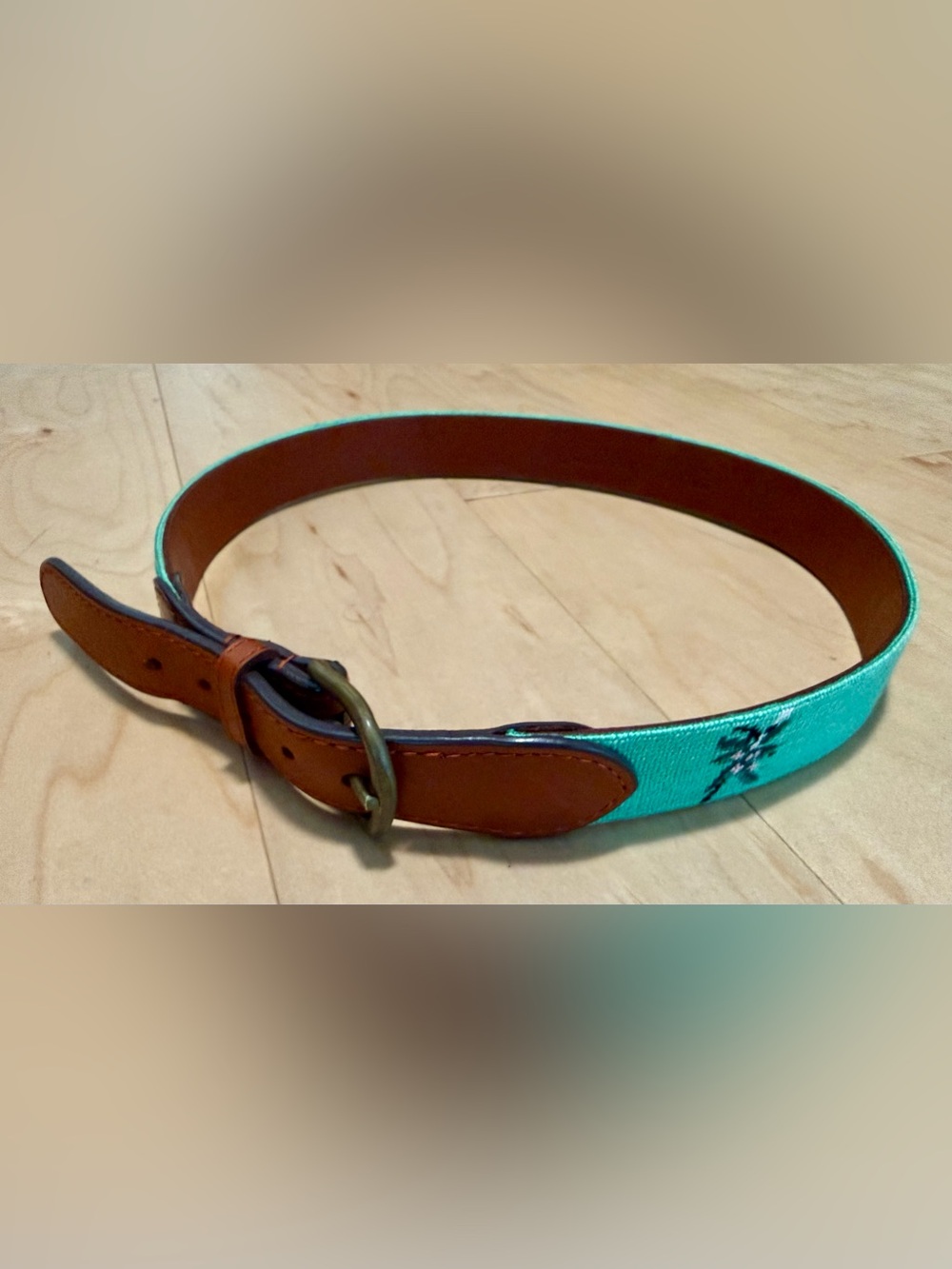 Smathers & Branson Laurel Valley Golf Club Hand-Stitched Needlepoint Belt 32